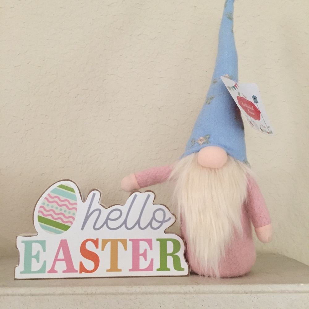 🐇 Easter | Spring Blue & Pink Shelf Gnome